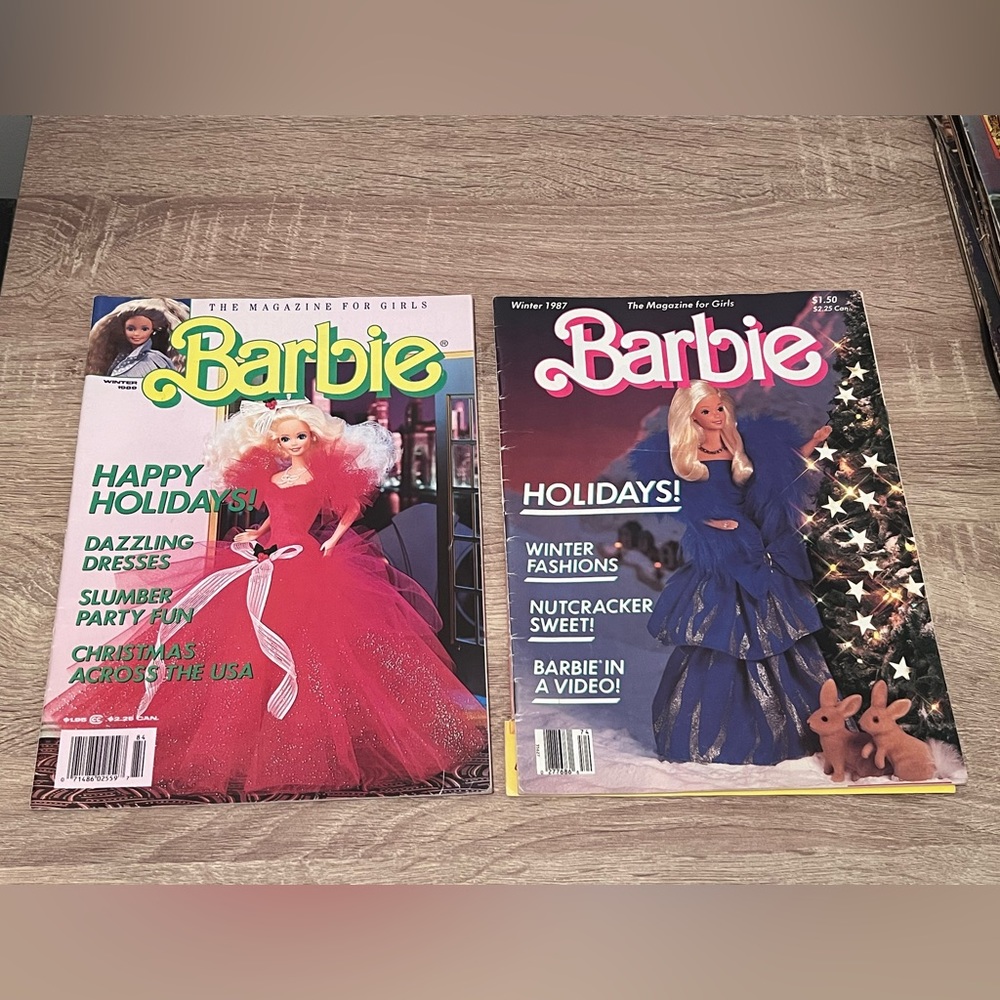 Pair of Vintage Barbie Magazines “The Magazine For Girls” Winter 1987 & 1989